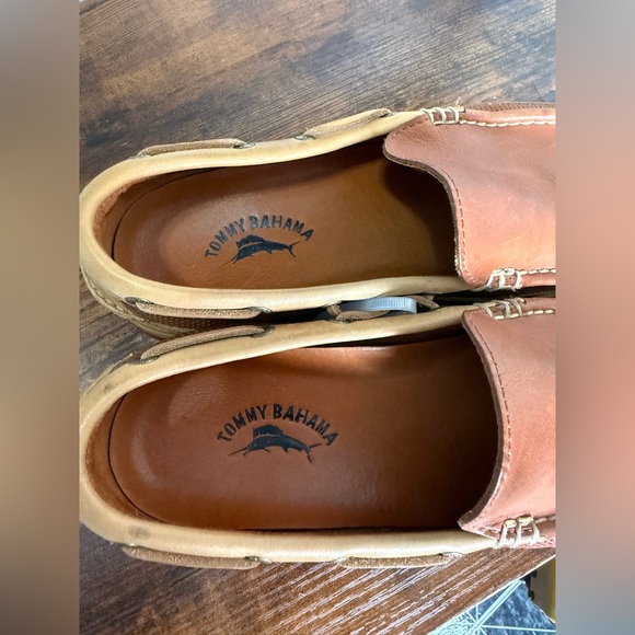 Tommy Bahama Men's Leather Slip-On Loafers Size 10,5М  Brown‎ yachting shoes - Picture 6 of 17
